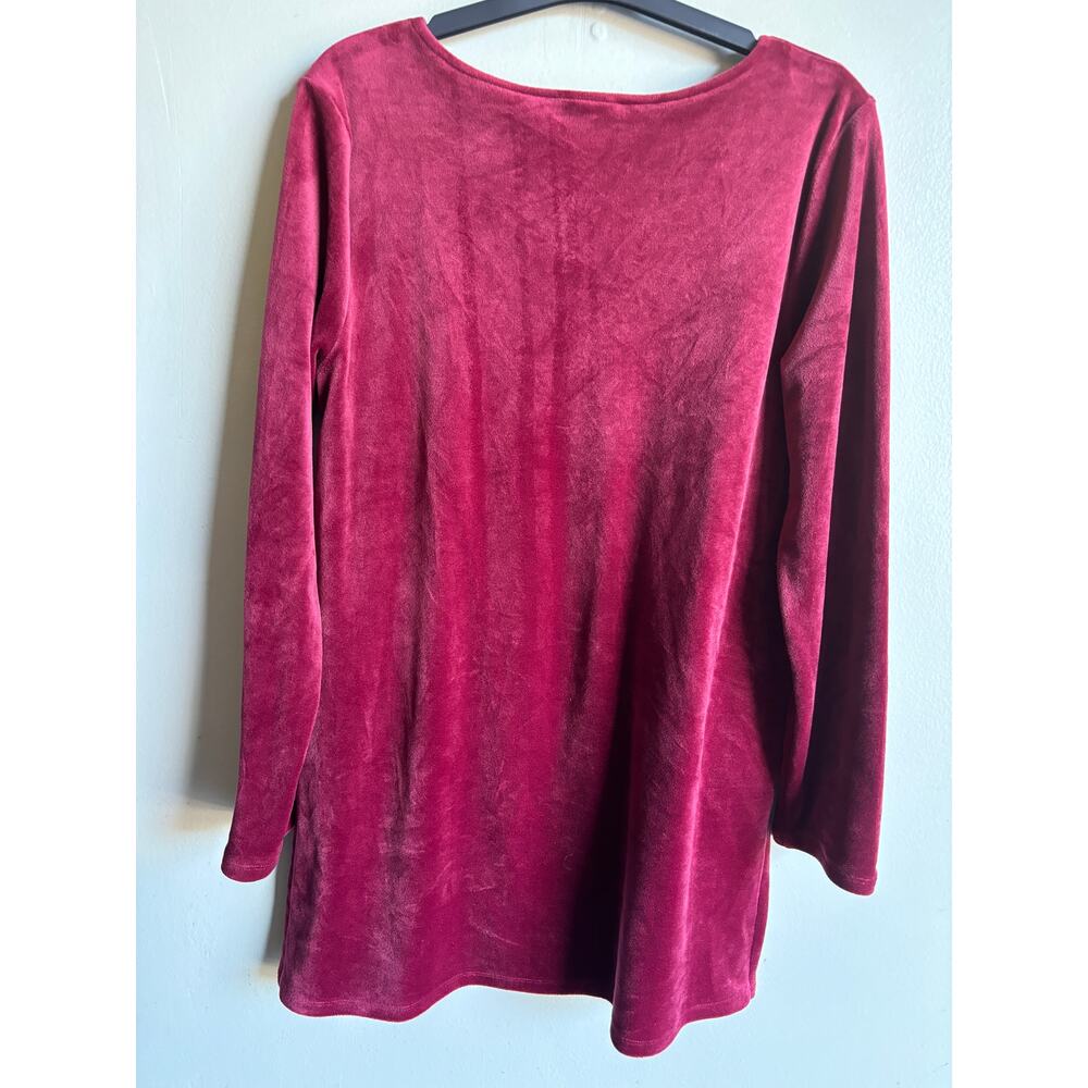 J.Jill Pure Jill Velvet Tunic Top Blouse Womens Size M Petite - Picture 3 of 4